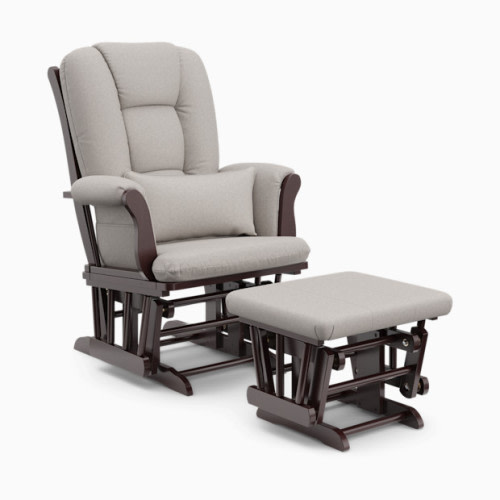 Tuscany Glider and Ottoman - Espresso/Taupe Swirl