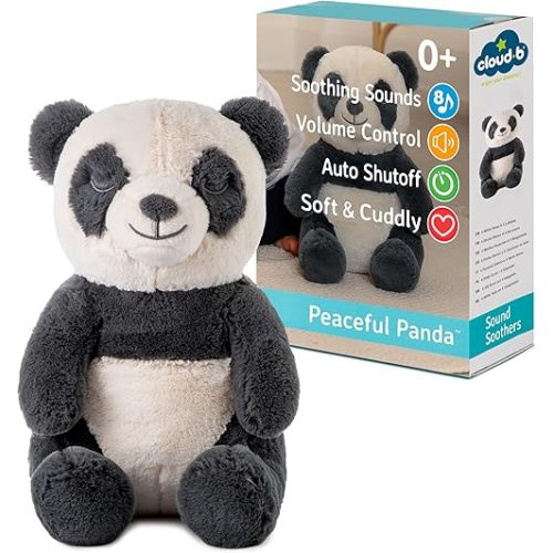Cloud b Sound Machine with White Noise Soothing Sounds | Cuddly Stuffed Animal | Adjustable Settings and Auto-Shutoff | Peaceful Panda™