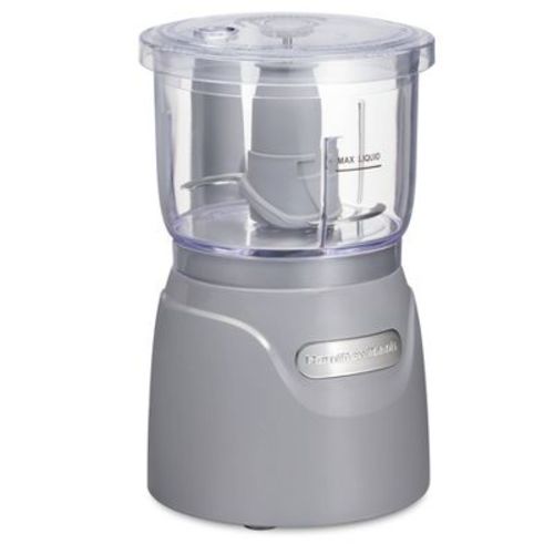 Hamilton Beach 3-Cup Stack & Press Food Chopper - Gray - 72740: Compact Vegetable Processor, Dishwasher-Safe Parts