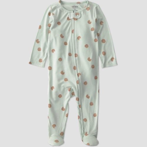 Carter's Just One You® Baby Cookies Comfy Soft Long Sleeve Sleep N' Play - Light Mint Green 3M