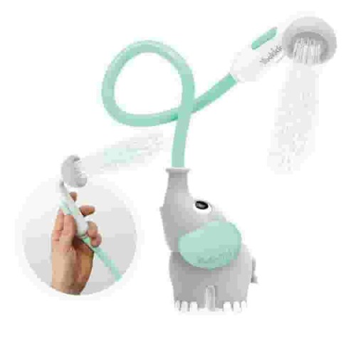 Yookidoo Elephant Baby Shower™ - Turquoise Elephant Water Pump and Trunk Spout Rinser - for Newborn Babies in Tub Or Sink