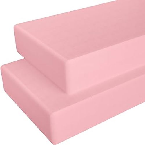 NTBAY 2 Pack 100% Brushed Microfiber Fitted Crib Sheet, Super Soft and Cozy 28x52 Crib Sheet for Standard Crib and Toddler Mattresses, Boys, Girls, Unisex, Pink, 28x52 Inches