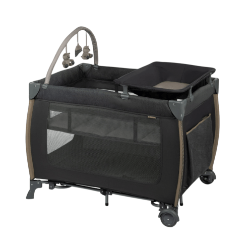 Monbebe Play Yard with Full-Size Rocking Bassinet, Castle Point