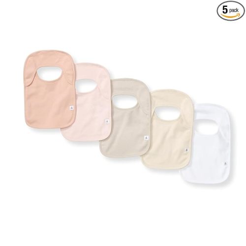 Burt's Bees Baby Organic Baby Bibs – 100% Cotton Newborn Infant Bibs for Baby Boys & Girls