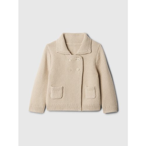 Baby Peacoat Sweater in bedrock beige, size: 3-6 M