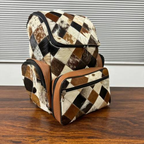 Cowhide Diaper Backpack Bag Cowhide Hair on Backpack Bag Real Cowhide Shoulder Bag Handmade Western Bag Toddler Bag Travel Bag Gift for Mom