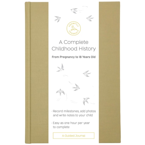A Complete Childhood History: From Pregnancy to 18 Years Old (Sage Green, Linen)