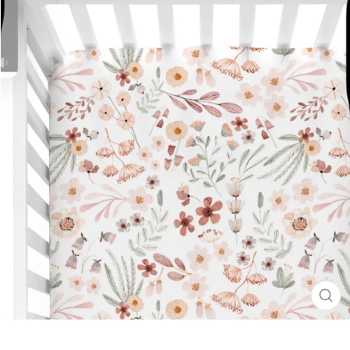 Wren's Wildflower Crib Sheet