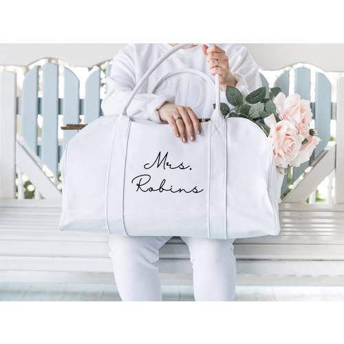 Personalized Bridal Weekender Bag, Engagement Gift, Large Bride Tote Bag, Wedding Gift, Bridal Shower Gift, Gift For Bride, Honeymoon Gift
