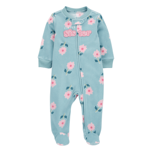 Baby Little Sister Zip-Up Fleece Footie Sleep & Play Pajamas - Carter's | Carter's