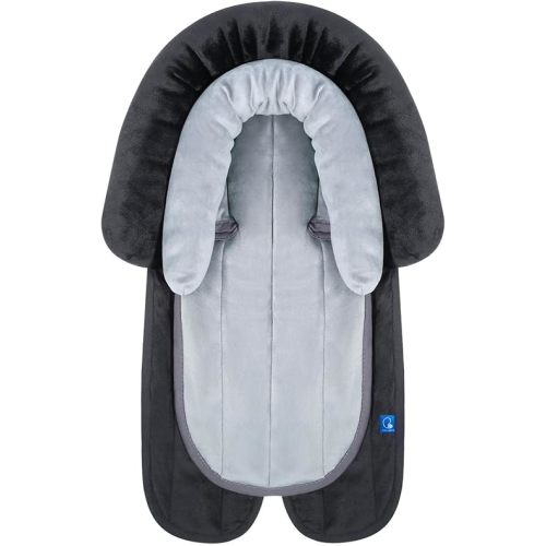 COOLBEBE New 2-in-1 Babybody Supports for Baby Newborn Infants - Extra Soft Stroller Cushion Pads Car Seat Insert, Seasons, Black