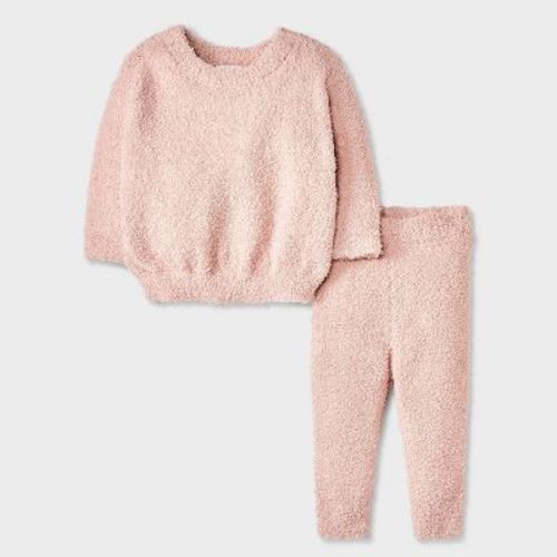 Grayson Mini Baby Girls' Cozy Pullover & Leggings Set - Pink Newborn