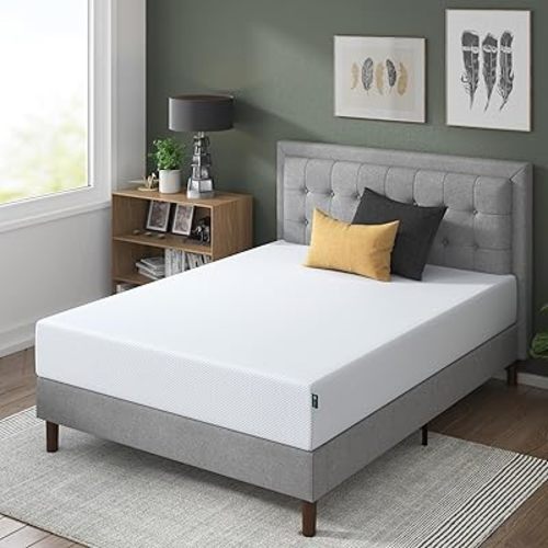 ZINUS 10 Inch Green Tea Cooling Gel Memory Foam Mattress, King, Fiberglass Free, Cooling Gel Foam, Pressure Relieving, CertiPUR-US Certified, Mattress in A Box, White