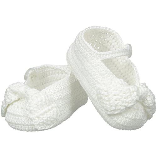 Jefferies Socks Baby-Girls Newborn Mary Jane Bow Crochet Bootie