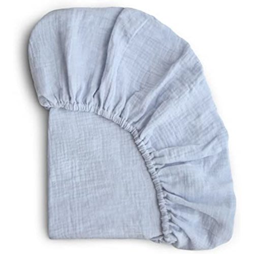 mushie Extra Soft Muslin Fitted Mini Crib Sheet | 24"x 38" (Roman Green)