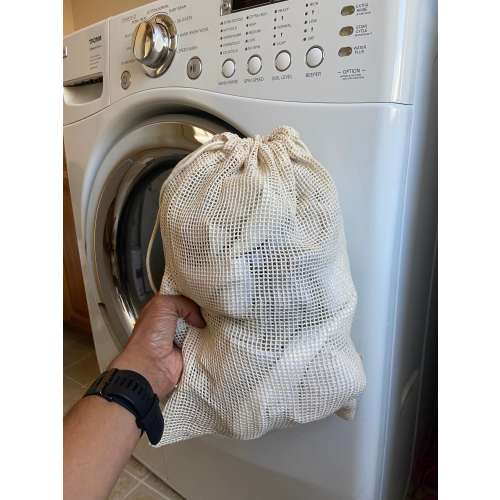 Organic Cotton Laundry Bags. Washable and Reusable. Premium Quality Bags. Also Great For Packaging and Storage. Select Size And Quantity