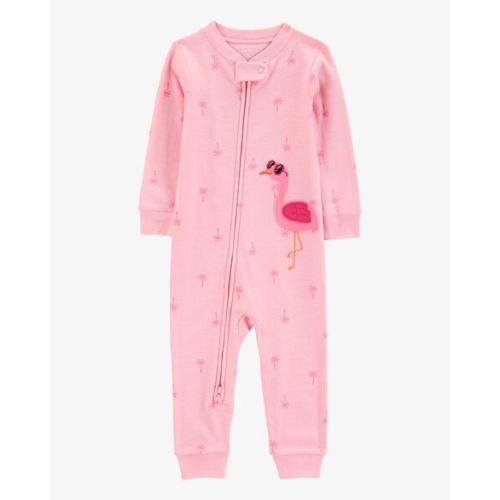 Baby Flamingo Print Snug Fit Cotton Footless 1-Piece Pajamas - Pink - Carter's | Carter's