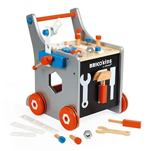 Janod Magnetic DIY Trolley, 26 Accessories, Ages 18+ Months, Wooden Construction - J06478