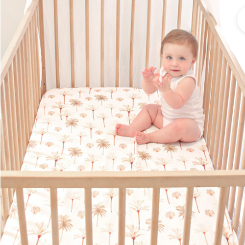 Jersey Cotton Cot Sheet - Summer Palm