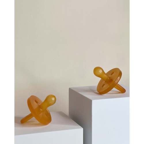 Natural Rubber Soother - Round/Cherry twin pack - Eco Packaging
