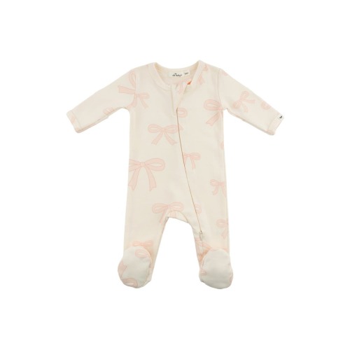 Big Bows Pink Footie, 3M