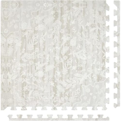 House of Noa Baby Play Mat – 4x6 Laurel Emile – Set of 6 Tiles – Cushioned EVA Foam Play Mat for Floor, Soft Interlocking Baby Crawling Mats for Hard Floors