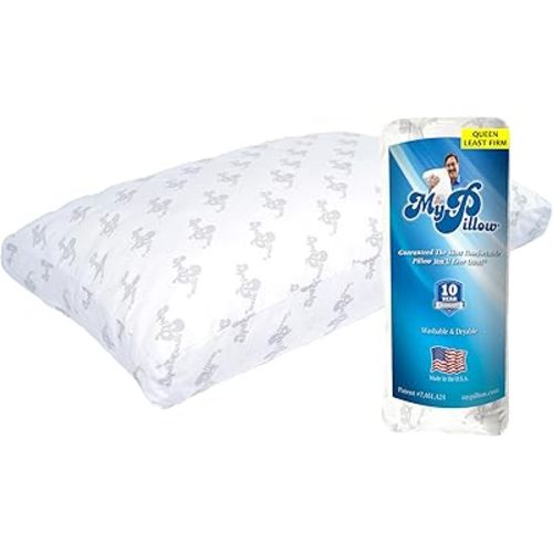 MyPillow Bedding Bed Pillows for Sleeping Queen Size, Gusseted for Back, Stomach or Side Sleepers - My Pillow Premium Pillow [Queen, Least Firm]