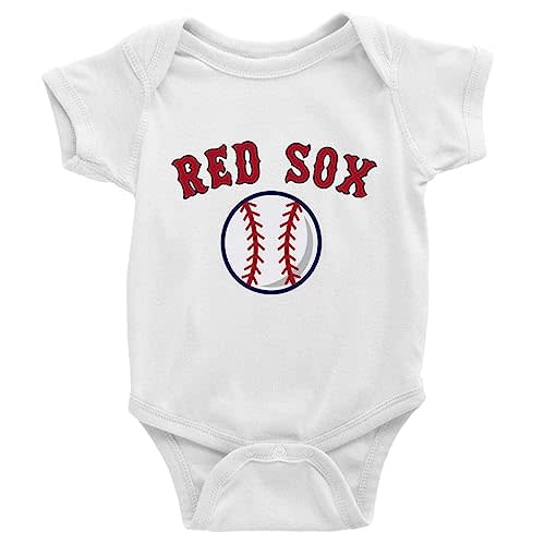 Red Sox Baseball Baby Boy Girl Onesie Newborn Organic Bodysuit Romper