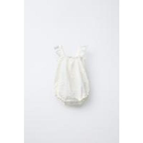 EMBROIDERED BUTTERFLY ROMPER - Ecru | ZARA United States