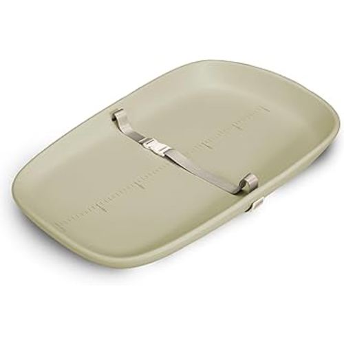 Baby Changing Pad, Soft, Lightweight and Portable, Waterproof and Easy to Clean, Large EVA Cushion for Comfort with Height Scale and Anti Slip Bottom (Oliver Green with Scale)
