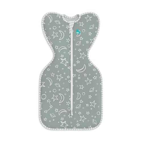 Love to Dream Swaddle UP, Silky-Lux 1.0 TOG, Super Soft, Luxurious 100% Viscose from Bamboo, Allow Baby to Sleep in Their Preferred Arms Up Position, Snug Fit Calms Moro Reflex, 5-8.5 lbs, Olive