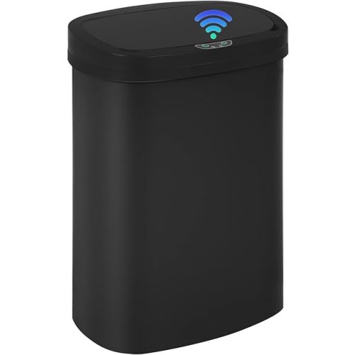 Bigacc 13 Gal Automatic Kitchen Trash Can with Lid, Touch-Free Lid & Mute Designed & Odor Control, for Kitchen | Drom | Office, Plastic