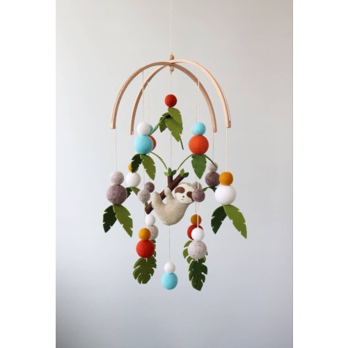 Sloth baby mobile for crib