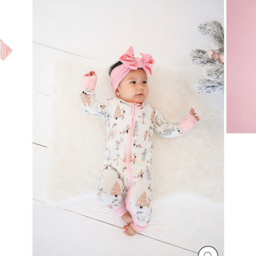 Snow Day Pink (Convertible Zip Footies)