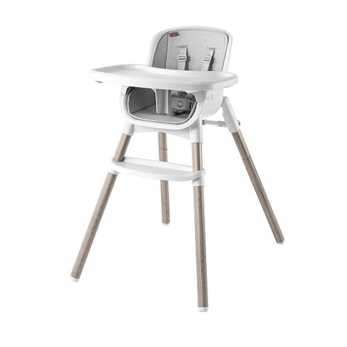 Chicco Zest LE 4-in-1 Folding High Chair, Feeding Chair, Toddler Chair and Youth Stool, Multi-Use Easy Clean High Chair | Crema/White