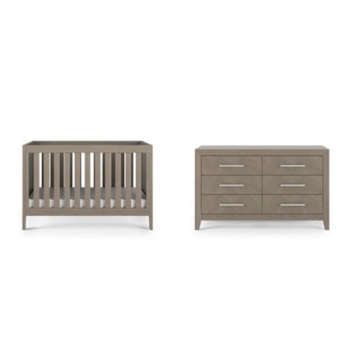 Child Craft Kieran Crib and Dresser Nursery Set, 2-Piece, Includes 3-in-1 Convertible Crib and 6-Drawer Dresser
