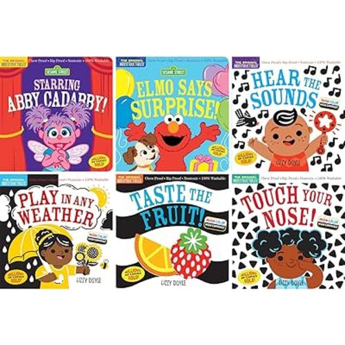 Indestructibles Series: Sesame Street & High Color High Contrast 6-Book Set