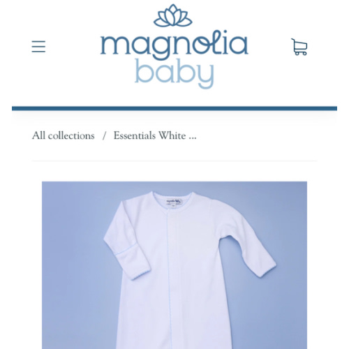 Magnolia Baby Boy Essentials White Converter with Blue Trim