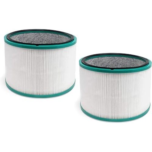 Fette Filter - 968125-03 Premium H13 True Hepa 360° Glass Filter Compatible with Dyson HP01 HP02 DP01 DP02 for Dyson Pure Hot Cool Link Desk Air Purifying Sytem Part # 968125-03 96812503 (2-Pack)