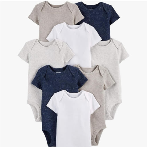 Simple Joys by Carter's unisex-baby 8-pack Short-sleeve Bodysuit (3-6m)