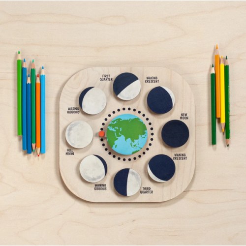 Montessori Wooden Moon Phase Calendar, Autism Magnetic Lunar Calendar, Personalized Gifts for Kids, Moon Magic, Astronomy Learning - Etsy