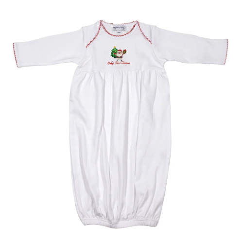 Magnolia Baby Jolly Holiday Emb Baby's First Gathered Gown