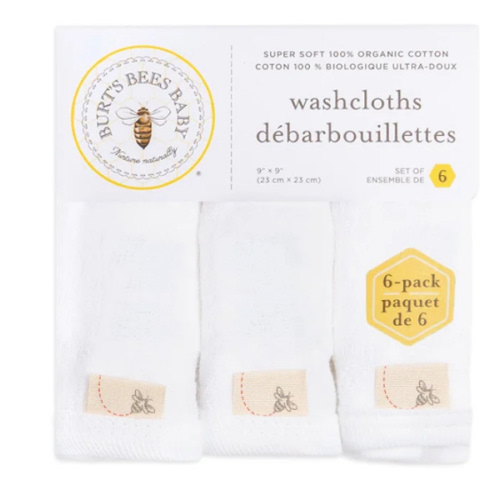 6-pack washcloths, white