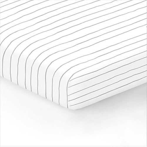100% Organic Cotton Fitted Sheets for Standard Crib and Toddler Mattresses/Pads 28” x 52” and up to 6” Thick. Boys and Girls. Fits, Dream On Me, Lullaby, Safety 1st, Newton, and Other Brands.