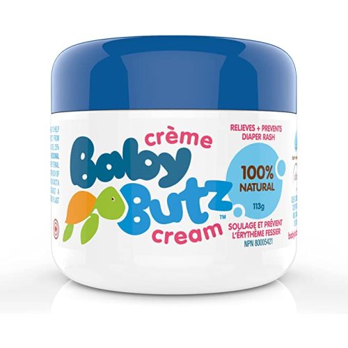Baby Butz Diaper Rash Cream, 100% Natural, Zinc Oxide Paste for Prevention, Treatment & Relief, Fragrance Free, 113g