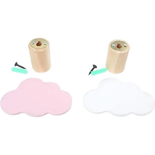 Cabilock 2pcs Cloud Shaped Wall Hooks for Boys and Girls Room Cute Ornaments for Hanging Clothes and Hats and Decor Material for Nursery and Playroom Random Style