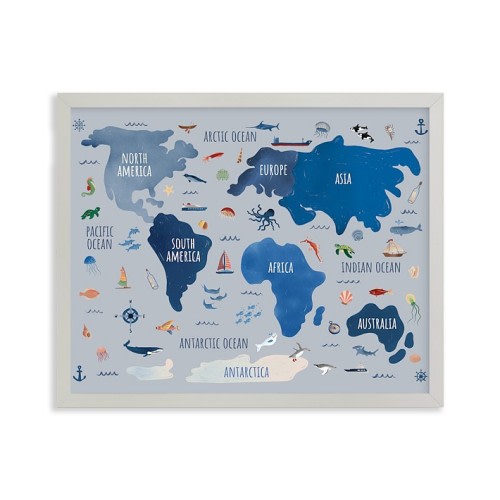 Minted® Nautical Map Framed Art by Carrie Cantwell