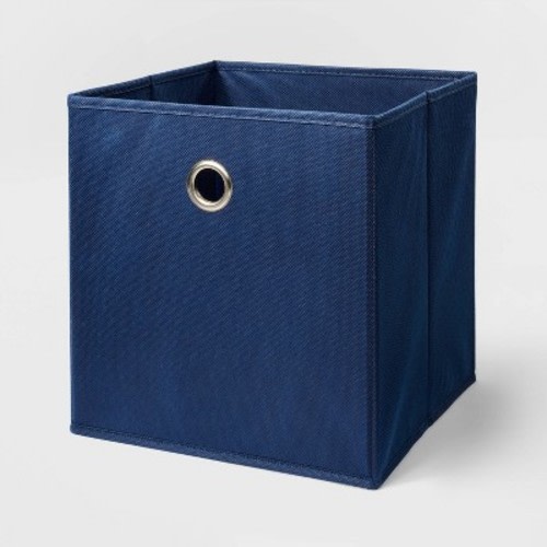 11" Fabric Cube Storage Bin - Room Essentials™, Color: Navy Blue