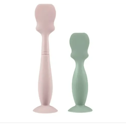 PandaEar 2 Pack Diaper Cream Spatula Applicator, Silicone Butt Spatula Baby Bum Brush, Diaper Cream Brushes for Babies Infants Newborn (Large Green, Small Pink)