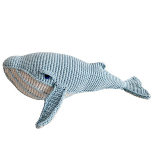 Organic Stuffed Whale Toy - Teal